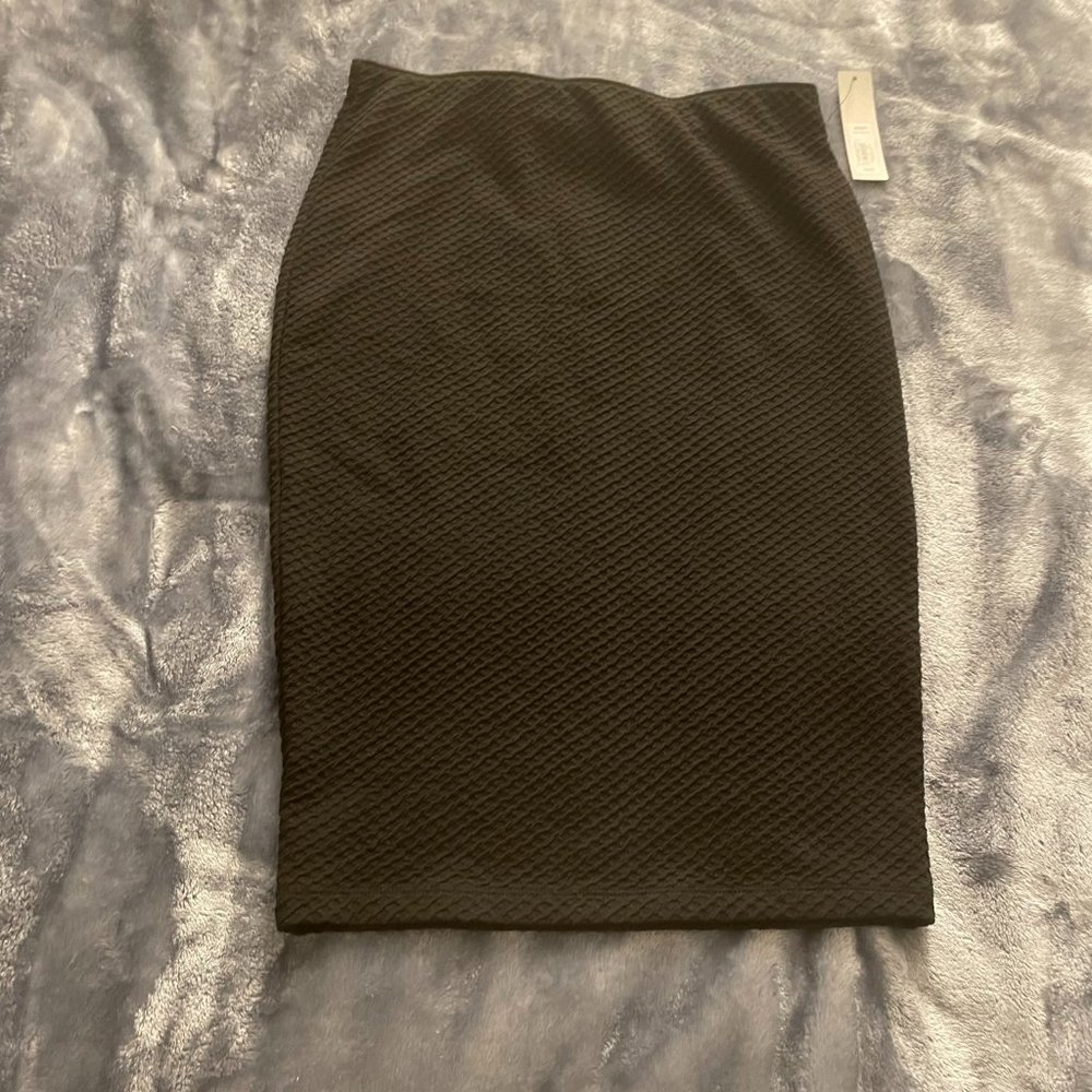 Apt. 9 Black Textured Jacquard Midi Skirt